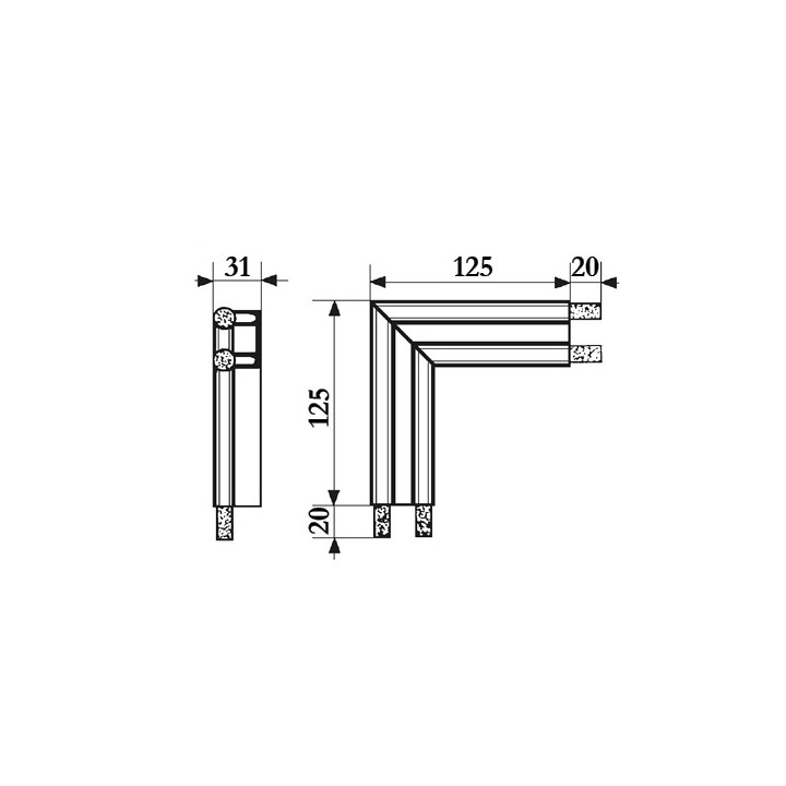 Bourrelet d'angle Fermod 4453