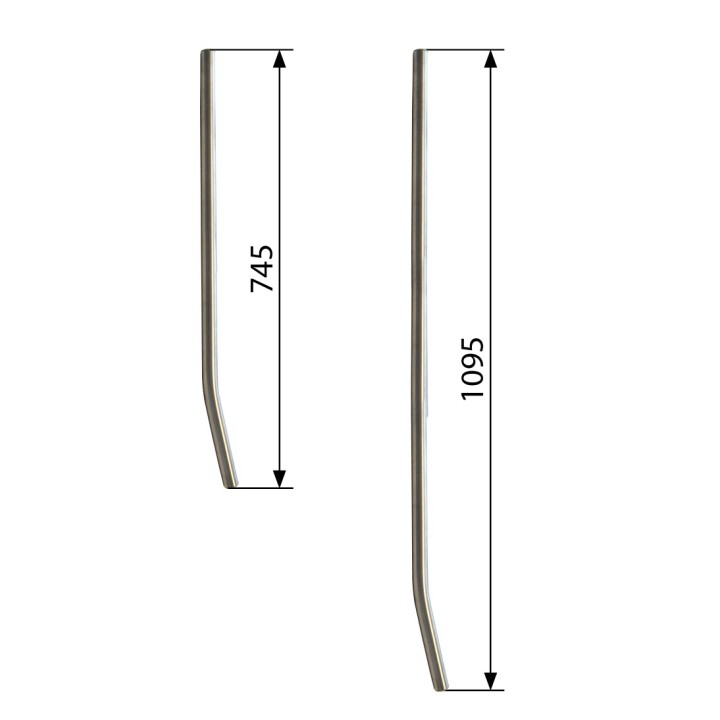 Tube de poignée extérieure Fermod 3530 - 7530