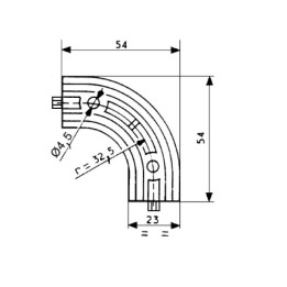 Raidisseur d'angle 2313  pour joint Fermod