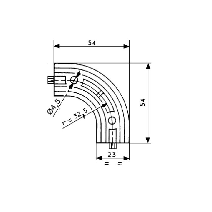 Raidisseur d'angle 2313  pour joint Fermod